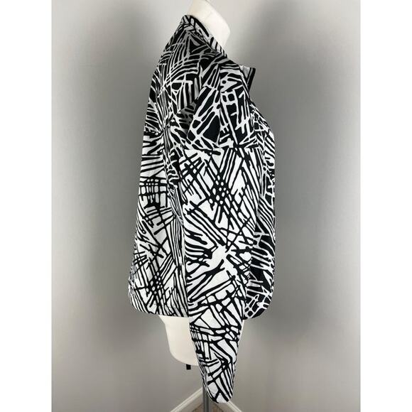 Nike Black White Printed 1/4 Zip Packable Lightweight Windbreaker Small - Picture 2 of 8